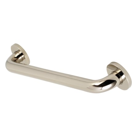 Kingston Brass Contemporary DR514126 Meridian 12" Decorative ADA Grab Bar, Polished Nickel, 14.81 L, Brass DR514126